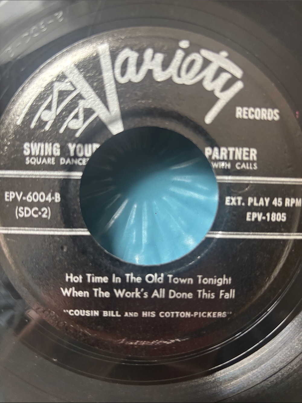 Swing Your Partner (Square Dances with Calls)" 45 RPM Vinyl Single cousin Bill .
